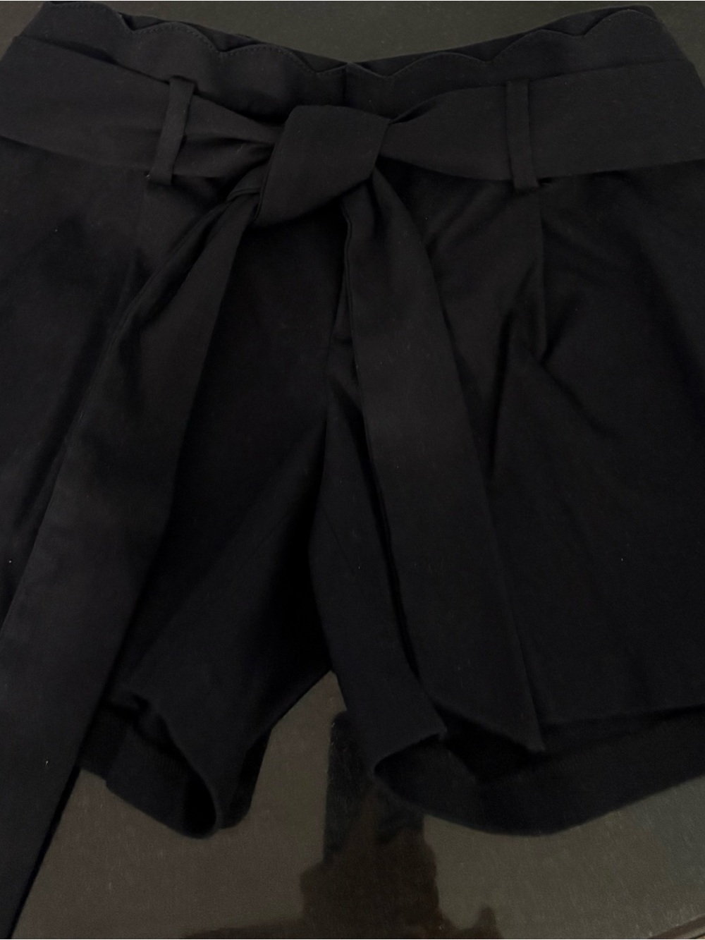 Banana Republic Women's Black Tie-Waist Shorts